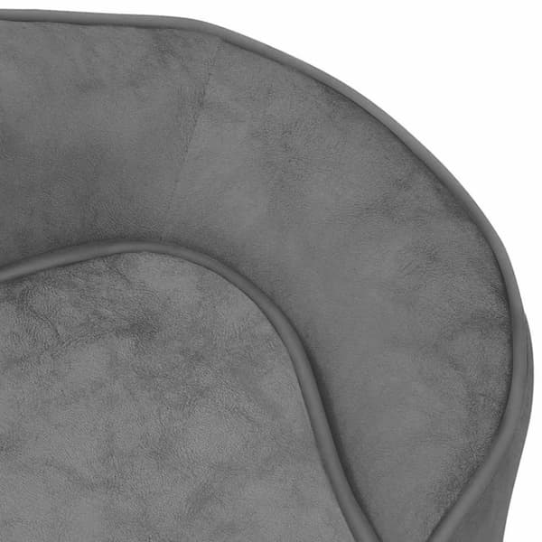 vidaXL Hundesofa grå 67x47x36 cm plysj
