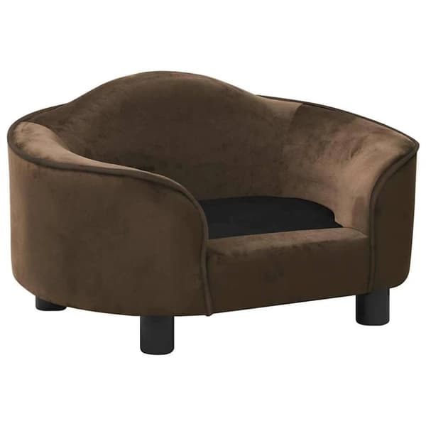 vidaXL Hundesofa brun 67x47x36 cm plysj