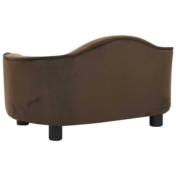 vidaXL Hundesofa brun 67x47x36 cm plysj
