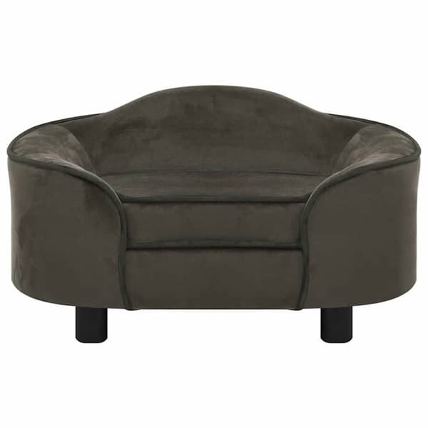 vidaXL Koiran sohva tummanharmaa 67x47x36 cm plyysi