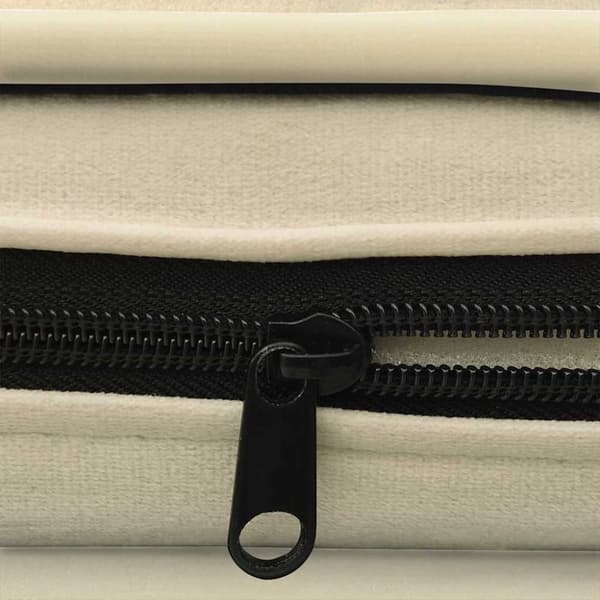 vidaXL hundesofa 67x47x36 cm plys cremefarvet