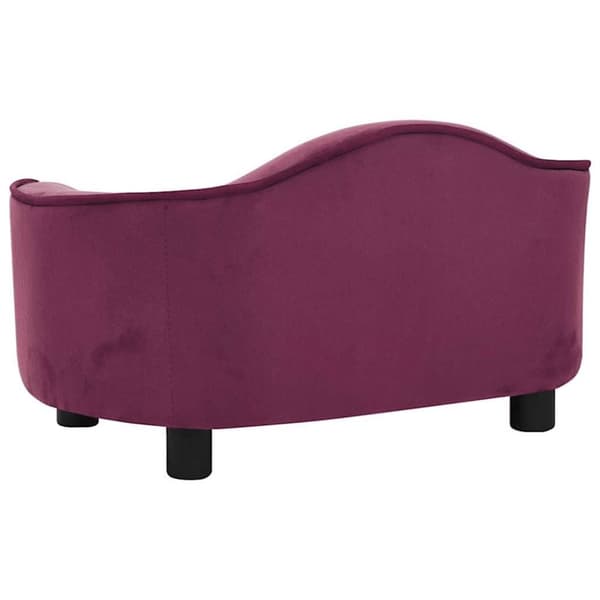 vidaXL Hundsoffa vinröd 67x47x36 cm plysch