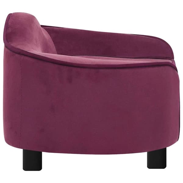 vidaXL Hundsoffa vinröd 67x47x36 cm plysch