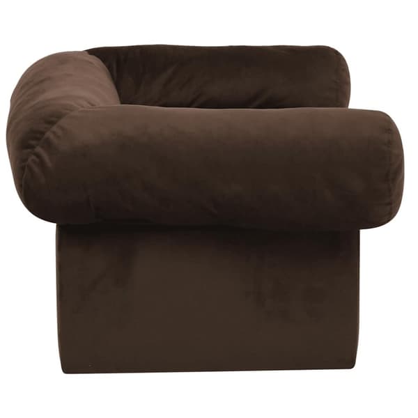 vidaXL Hundsoffa med låda Brun 75x50x38 cm plysch