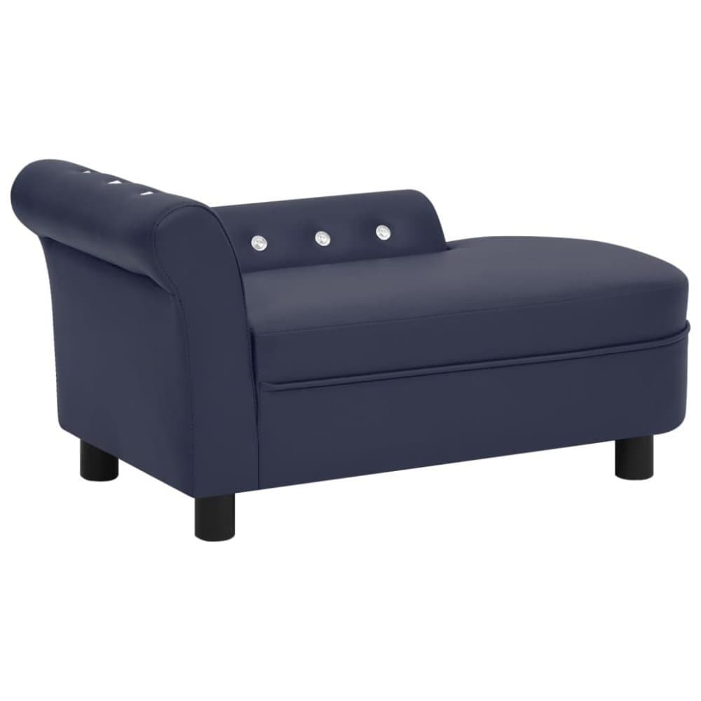 vidaXL Hundsoffa Blå 83x45x42 cm konstläder