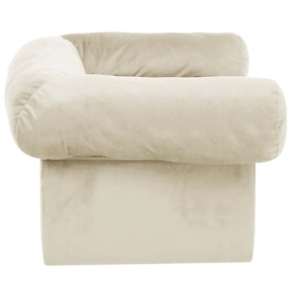 vidaXL Koiran sohva vetolaatikolla kerma 75x50x38 cm plyysi