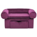 Miniatyrbillede 3 af 8: vidaXL hundesofa med skuffe 75x50x38 cm plys bordeauxfarvet