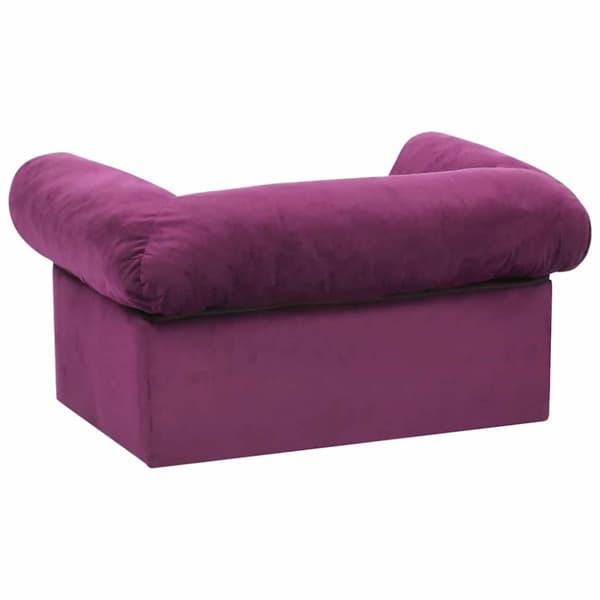 vidaXL hundesofa med skuffe 75x50x38 cm plys bordeauxfarvet