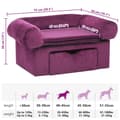 Miniatyrbillede 8 af 8: vidaXL hundesofa med skuffe 75x50x38 cm plys bordeauxfarvet