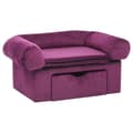 Miniatyrbillede 2 af 8: vidaXL hundesofa med skuffe 75x50x38 cm plys bordeauxfarvet