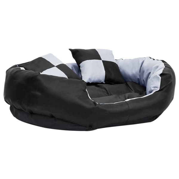 vidaXL hundepude 85x70x20 cm vendbar og vaskbar grå og sort