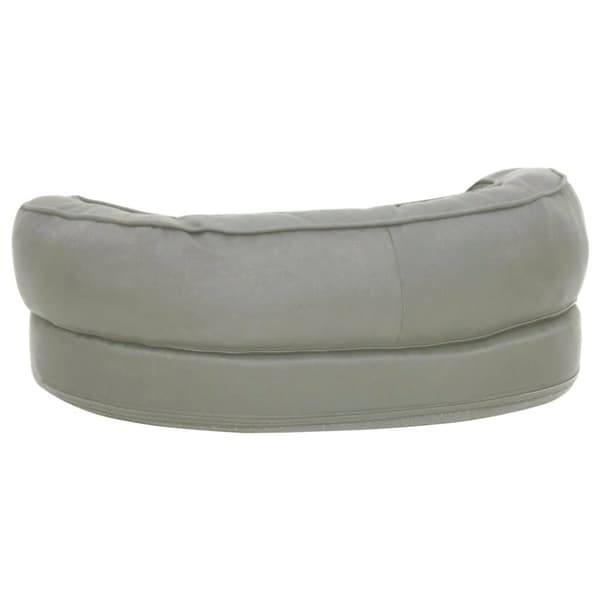 vidaXL Ergonomisk hundeseng med linutseende 60x42 cm grå