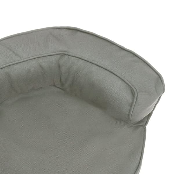 vidaXL Ergonomisk hundeseng med linutseende 60x42 cm grå