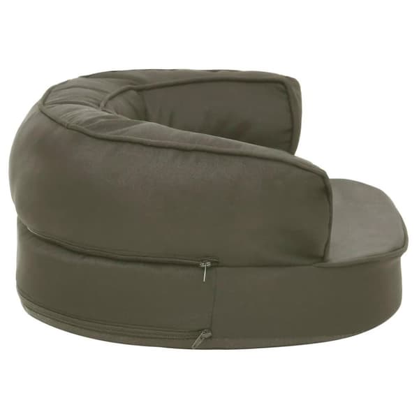 vidaXL ergonomisk hundeseng 60x42 cm hør-look mørkegrå