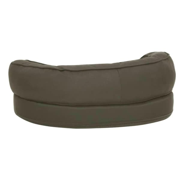 vidaXL ergonomisk hundeseng 60x42 cm hør-look mørkegrå