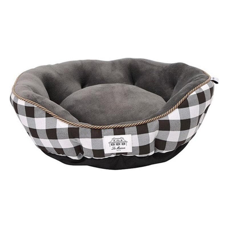 Pet Bed Hearts & Homies Black Cloth White