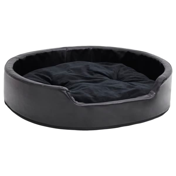 vidaXL Hundeseng svart 79x70x19 cm plysj og kunstig lær