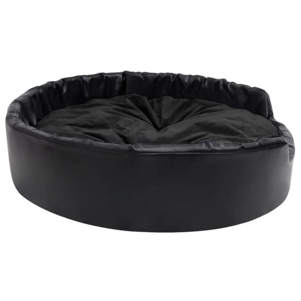 vidaXL Hundbädd svart 99x89x21 cm plysch och konstläder