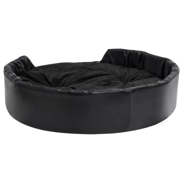 vidaXL Hundbädd svart 99x89x21 cm plysch och konstläder