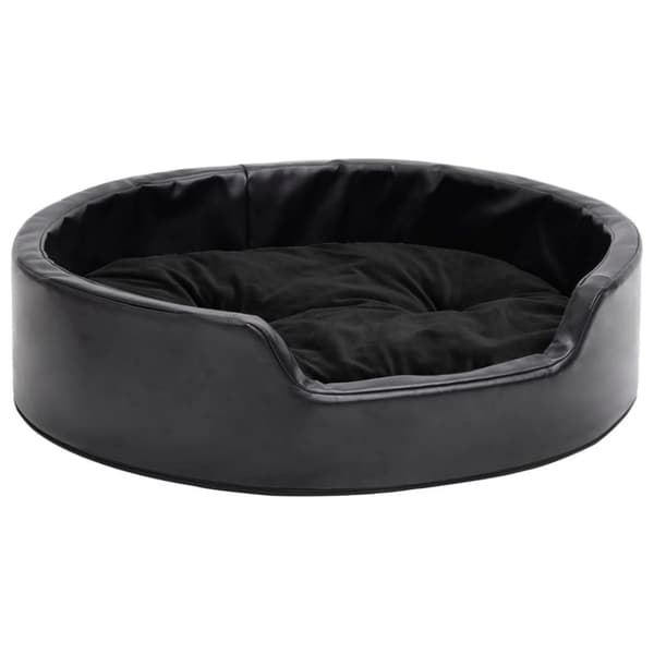 vidaXL Hundbädd svart 69x59x19 cm plysch och konstläder