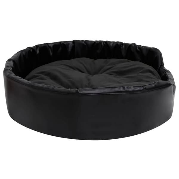 vidaXL hundekurv 90x79x20 cm plys og kunstlæder sort