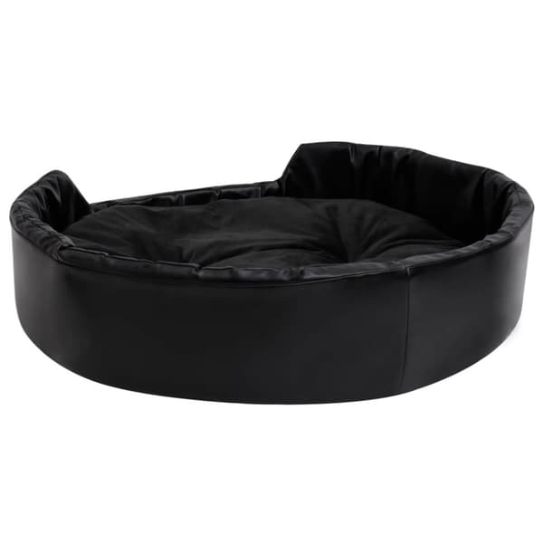 vidaXL hundekurv 90x79x20 cm plys og kunstlæder sort