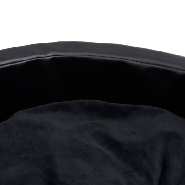 vidaXL hundekurv 90x79x20 cm plys og kunstlæder sort