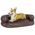 Miniatyrbillede 3 af 9: vidaXL ergonomisk hundeseng 88x65 cm skum og kunstlæder brun
