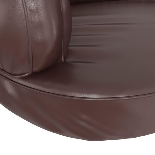 vidaXL ergonomisk hundeseng 88x65 cm skum og kunstlæder brun
