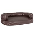 Miniatyrbillede 2 af 9: vidaXL ergonomisk hundeseng 88x65 cm skum og kunstlæder brun