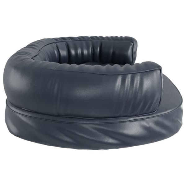 vidaXL ergonomisk hundeseng 88x65 cm skum og kunstlæder mørkeblå