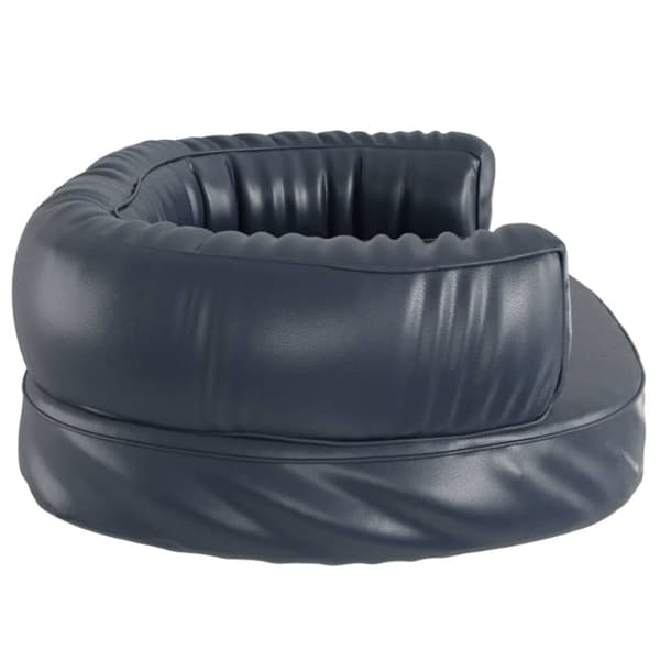 vidaXL Ergonomisk hundeseng skum mørkeblå 60x42 cm kunstig skinn