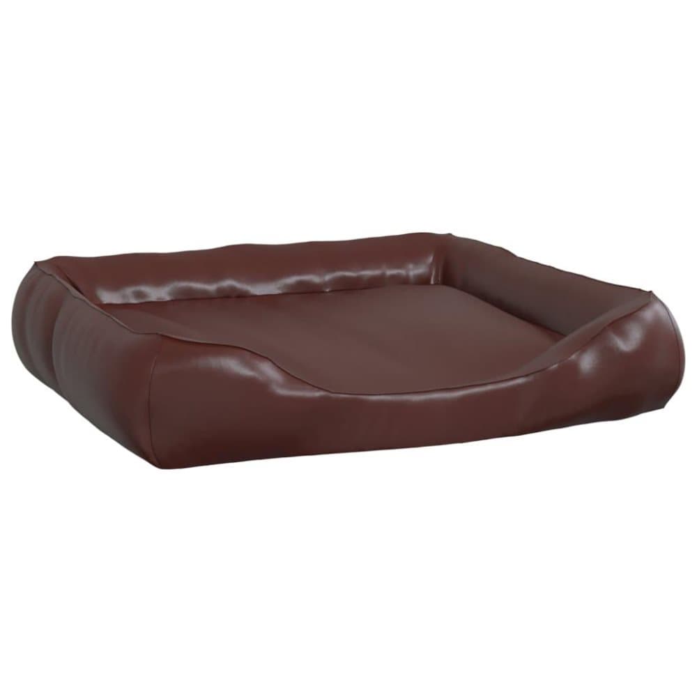 vidaXL Hundbädd brun 120x100x27 cm konstläder