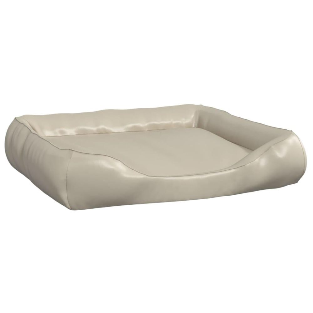 vidaXL Hundbädd beige 120x100x27 cm konstläder