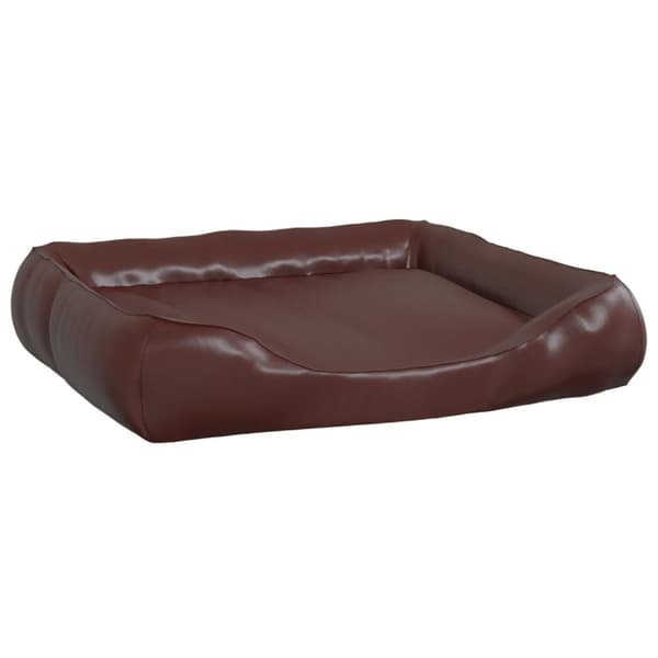 vidaXL Koiran peti ruskea 105x80x25 cm keinonahka