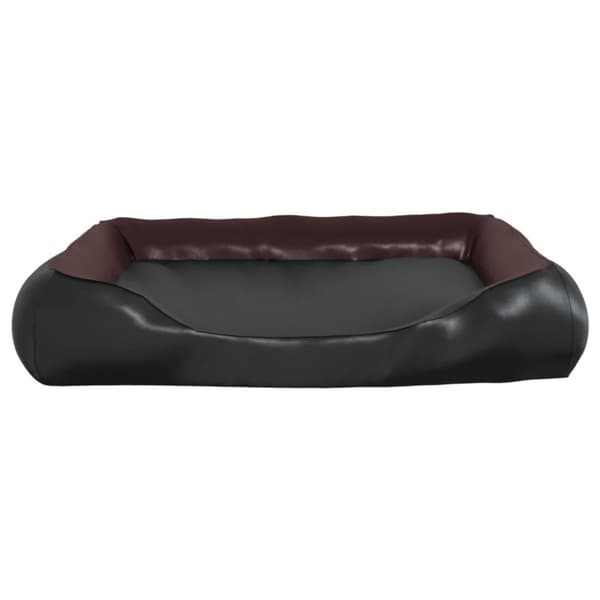 vidaXL Koiran peti musta ja ruskea 105x80x25 cm keinonahka