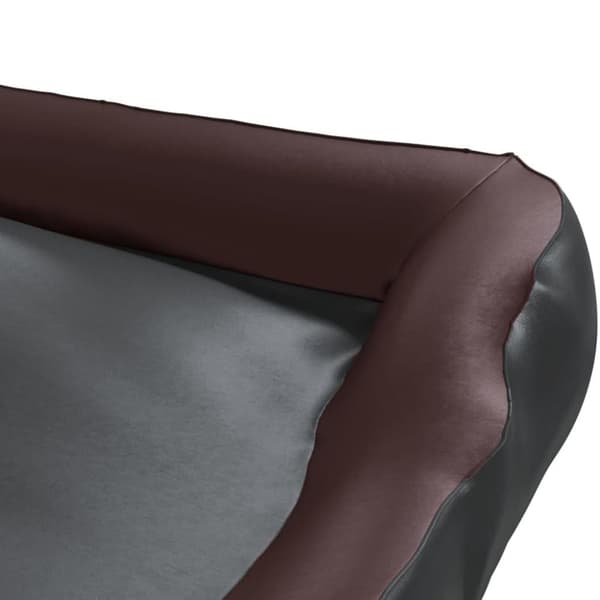 vidaXL Koiran peti musta ja ruskea 105x80x25 cm keinonahka