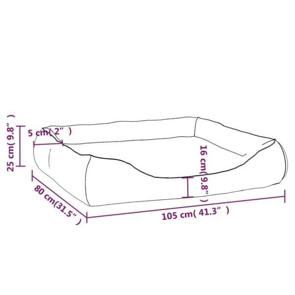 vidaXL Koiran peti musta ja ruskea 105x80x25 cm keinonahka