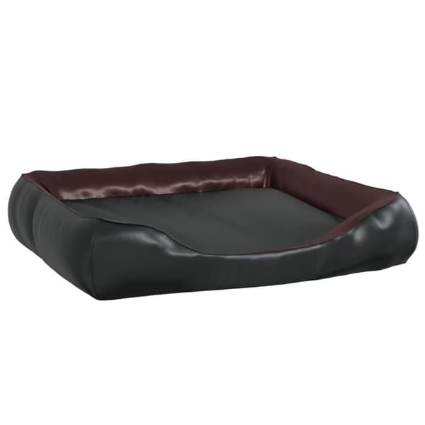 vidaXL Koiran peti musta ja ruskea 105x80x25 cm keinonahka