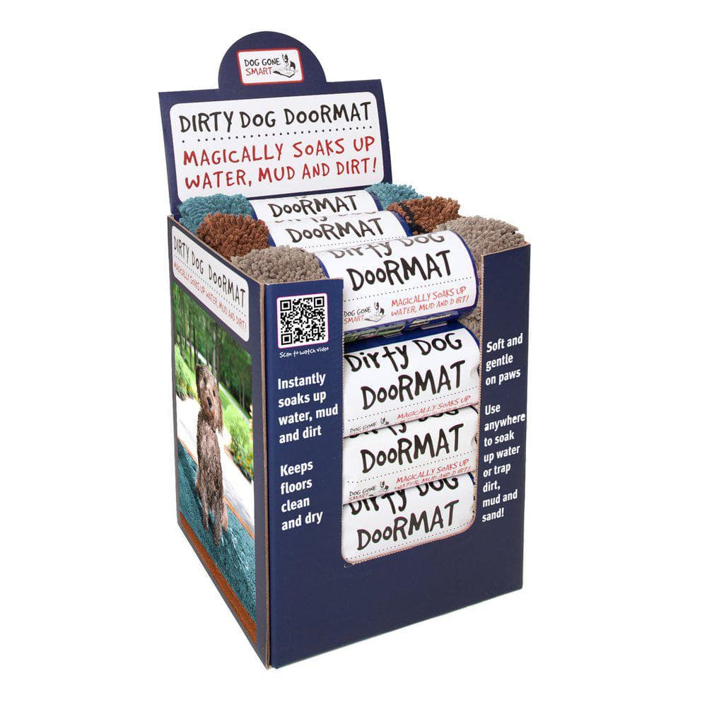 DGS DIRTY DOG DOORMAT MEDIUM DISPLAY BRUN, GRÅ, PACIFIC BLÅ