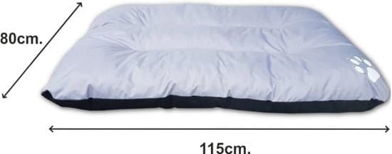 Luksus hundepude XXL - 115 x 80 cm - vandafvisende - grå - hundepude - hundemadras - hundetæppe - stor hund