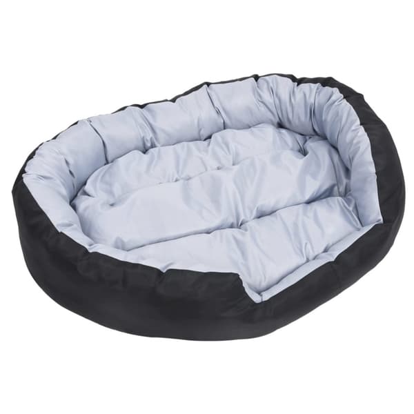 vidaXL Vendbar og vaskbar hundepute grå og svart 110x80x23