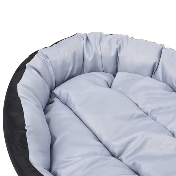 vidaXL Vendbar og vaskbar hundepute grå og svart 110x80x23