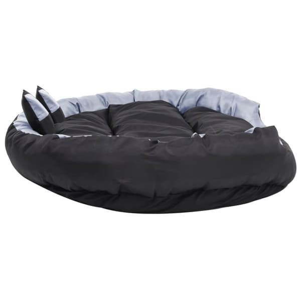 vidaXL Vendbar og vaskbar hundepute grå og svart 150x120x25 cm
