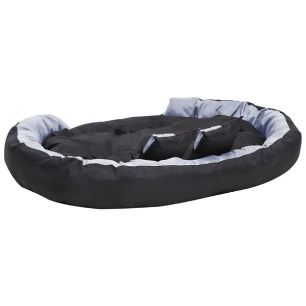 vidaXL Vendbar og vaskbar hundepute grå og svart 150x120x25 cm