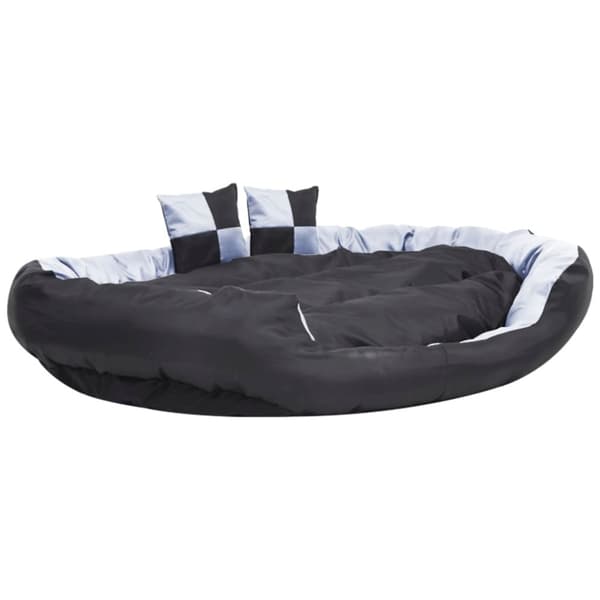 vidaXL Vendbar og vaskbar hundepute grå og svart 150x120x25 cm