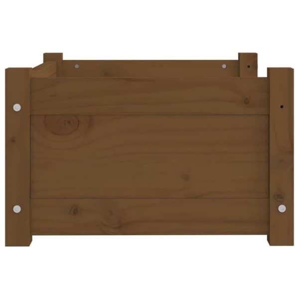 vidaXL Hundeseng honningbrun 55,5x45,5x28 cm heltre furu