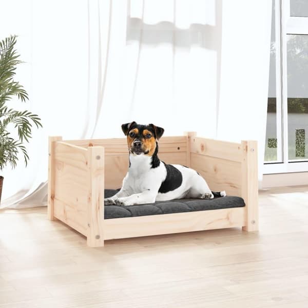 vidaXL Hundeseng 55,5x45,5x28 cm heltre furu