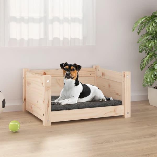 vidaXL Hundeseng 55,5x45,5x28 cm heltre furu