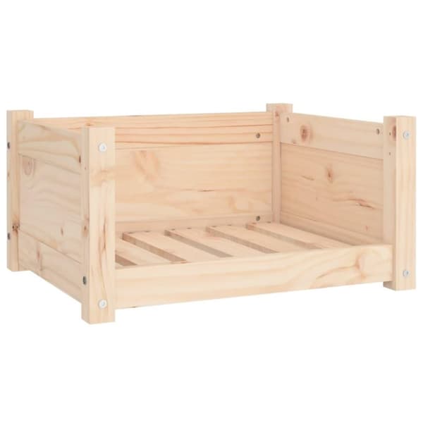 vidaXL Hundeseng 55,5x45,5x28 cm heltre furu